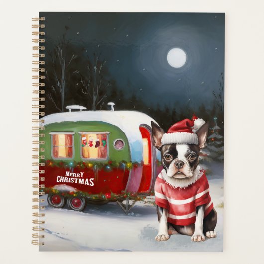 Boston Terrier Caravan Christmas Adventure (Devant)