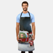 Boston Terrier Caravan Kerstavontuur Schort (Gedragen)