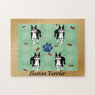 Boston Terrier Cartoon Legpuzzel