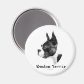 Boston Terrier Charbon 2 - Magnet (Recto/Verso)