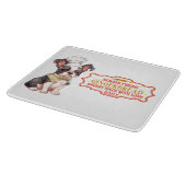 Boston Terrier Chef Baking Gingerbread Snijplank (Hoek)