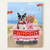 Boston Terrier Chien Valentine's Day Truck Hearts (Dos)