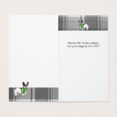 Boston Terrier Christmas Chien Plaid Holiday (Inside Unfolded)
