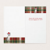 Boston Terrier Christmas Dog Holiday Plaid (Inside Unfolded)