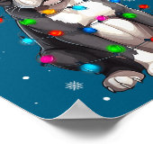 Boston Terrier Christmas Santa Hat Poster (Hoek)