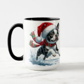 Boston Terrier Christmas Snow Mok (Links)