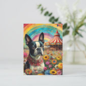 Boston Terrier Circus Briefkaart (Staand voorkant)