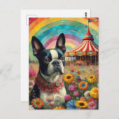Boston Terrier Circus Briefkaart (Voorkant / Achterkant)