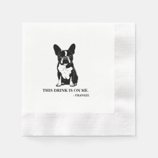 Boston Terrier Cocktail servet