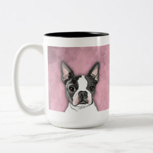 Boston Terrier Coffee Mok Cute Dog Waterverf