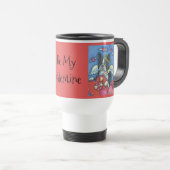 Boston Terrier Cupid CHIEN VALENTINE VOYAGE MUG (Devant droit)