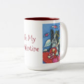 Boston Terrier Cupide CHIEN VALENTINE 2 TONE MUG R (Devant droit)