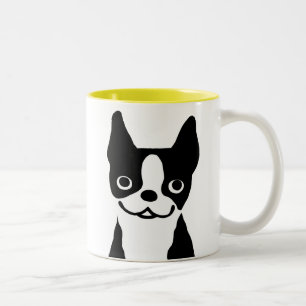 Boston Terrier - Cute Cartoon Dog Design Tweekleurige Koffiemok