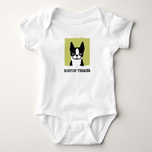Boston Terrier | Cute Dog Face Romper (Voorkant)