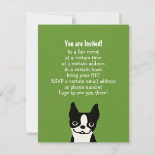 Boston Terrier - Cute Dog met de Tekst van de Doua Kaart