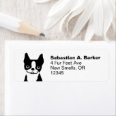 Boston Terrier - Cute Dog Return Address Labels (Insitu)
