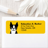 Boston Terrier - Cute Dog Return Address Labels (Insitu)