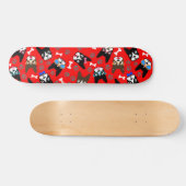 Boston Terrier Cute Mustache Funny Faces Skateboard (Horizontaal)