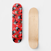 Boston Terrier Cute Mustache Funny Faces Skateboard (Voorkant)