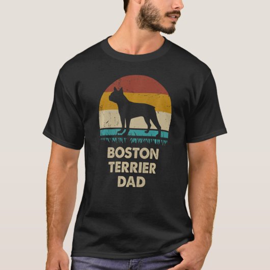 Boston Terrier Dad for Men Bostie Dog Dad T-shirt (Voorkant)
