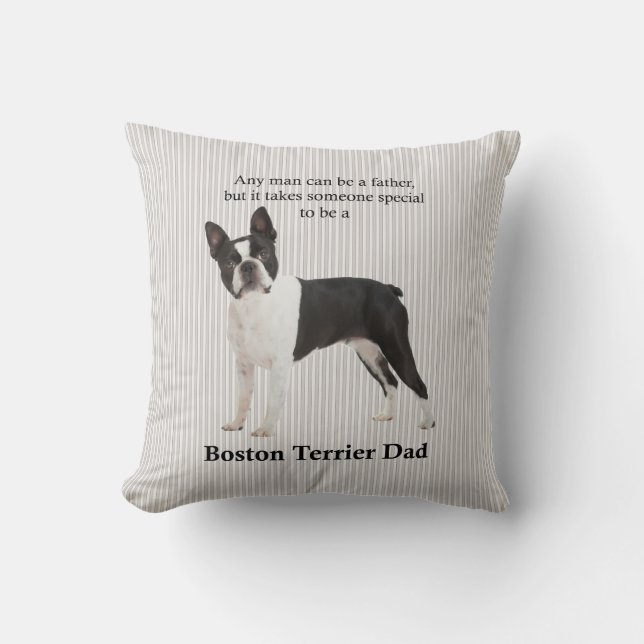Boston Terrier Dad Pillow Kussen (Voorkant)