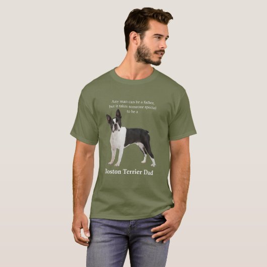 Boston Terrier Dad T-Shirt (Voorkant volledig)