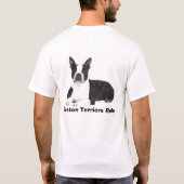 Boston Terrier Dad T-Shirt Double Quote & Afbeeldi (Achterkant)