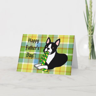 Boston Terrier Daddy 1 Plaid Kaart