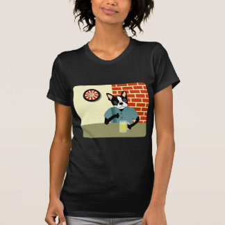 Boston Terrier Dartboard Beer Pub T-shirt
