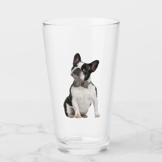 Boston Terrier Dierlijk Glas (Voorkant)