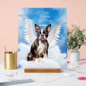 Boston Terrier Dog Angel avec nom Pet Memorial (Mariage)