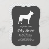 Boston Terrier Dog Baby shower Kaart (Voorkant / Achterkant)