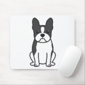 Boston Terrier Dog Cartoon Muismat (Met muis)