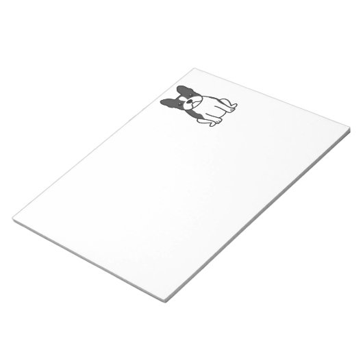 Boston Terrier Dog Cartoon Notitieblok (Schuin)