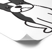 Boston Terrier Dog Cartoon Poster (Hoek)