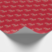 Boston Terrier Dog Christmas Schattige Silhouette Cadeaupapier (Hoek)