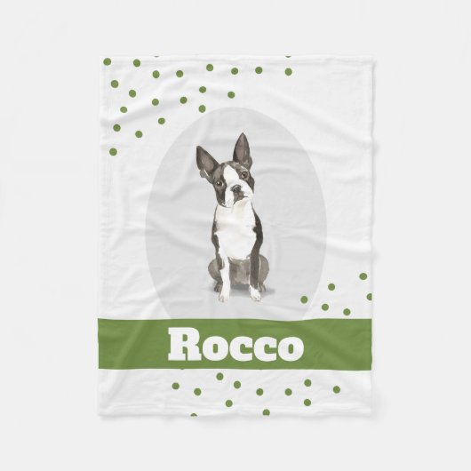 Boston Terrier Dog couverture de points personnali (Devant)
