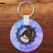 Boston Terrier Dog gepersonaliseerd Sleutelhanger (Achterkant)