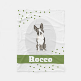 Boston Terrier Dog gepersonaliseerde stippen deken