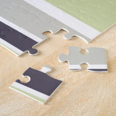 Boston Terrier Dog - Groene geometrische Legpuzzel (Zijkant)