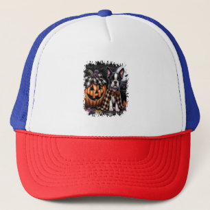 Boston Terrier Dog Halloween Trucker Pet