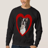 Boston Terrier Dog Heart Terrier Boston Terrie Trui (Voorkant)
