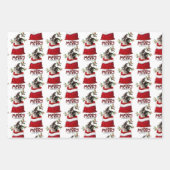 Boston Terrier Dog in Holiday Gift Bag Inpakpapier Vel (Voorkant)