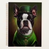 Boston Terrier dog in St. Patrick's Day Dress Planner (Voorkant)