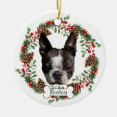 Boston Terrier dog Keramisch Ornament (Voorkant)