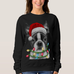 Boston Terrier Dog kerstboom lights Xma Trui