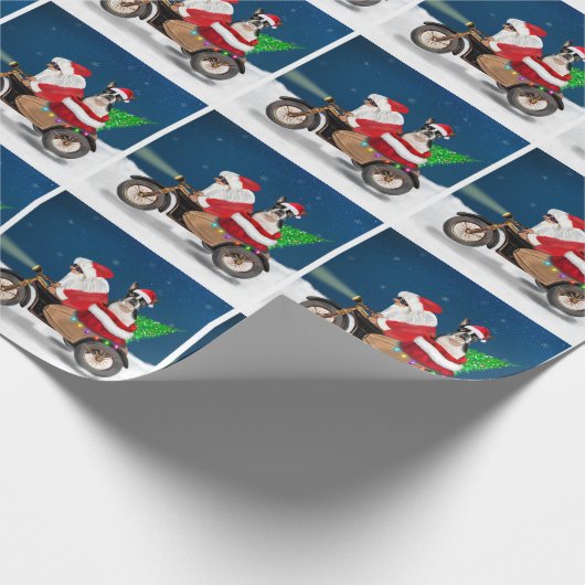 Boston Terrier Dog kerstkerstkerstkerstbedekking Cadeaupapier (Hoek)