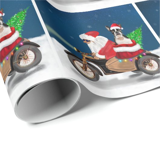 Boston Terrier Dog kerstkerstkerstkerstbedekking Cadeaupapier (Rol Hoek)
