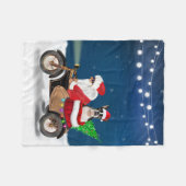 Boston Terrier Dog kerstkerstkerstkerstbedekking Fleece Deken (Voorkant (Horizontaal))