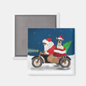 Boston Terrier Dog kerstkerstkerstkerstbedekking Magneet (Voorkant / Achterkant)